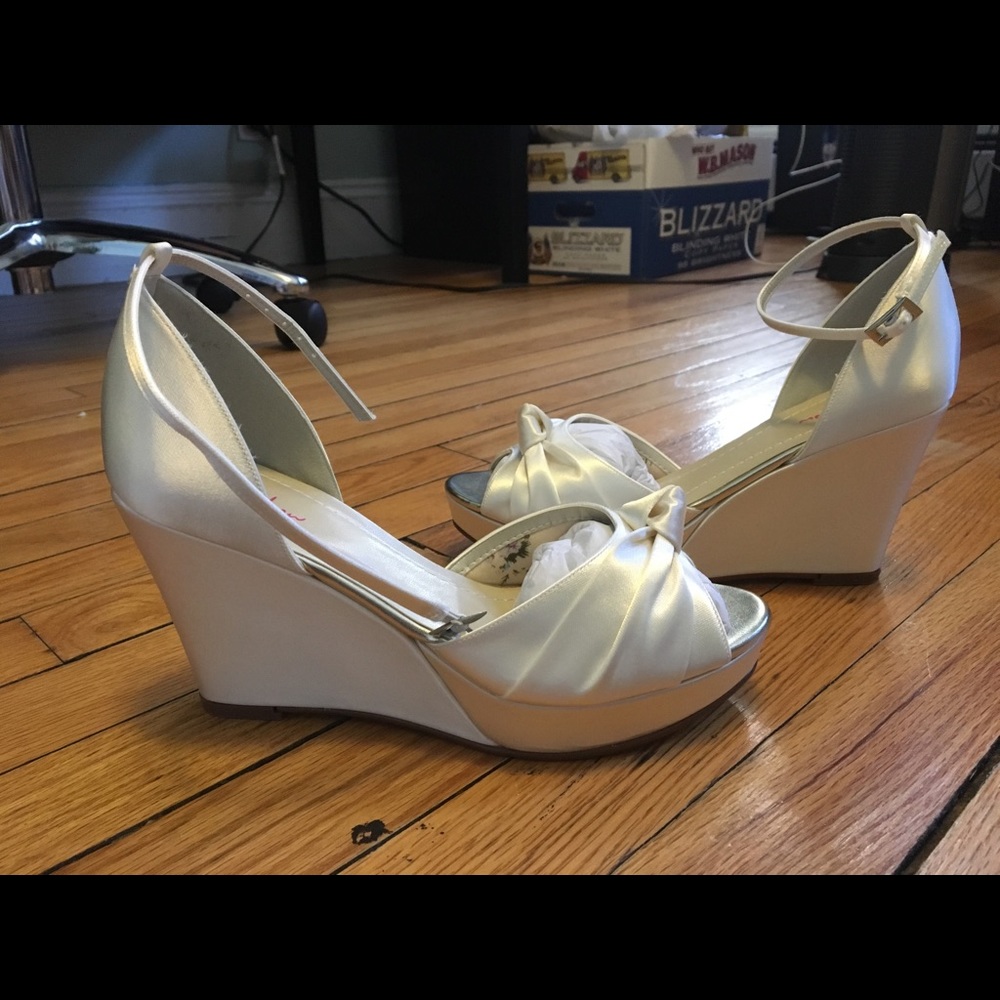 Rainbow Club satin dyeable bridal wedges!